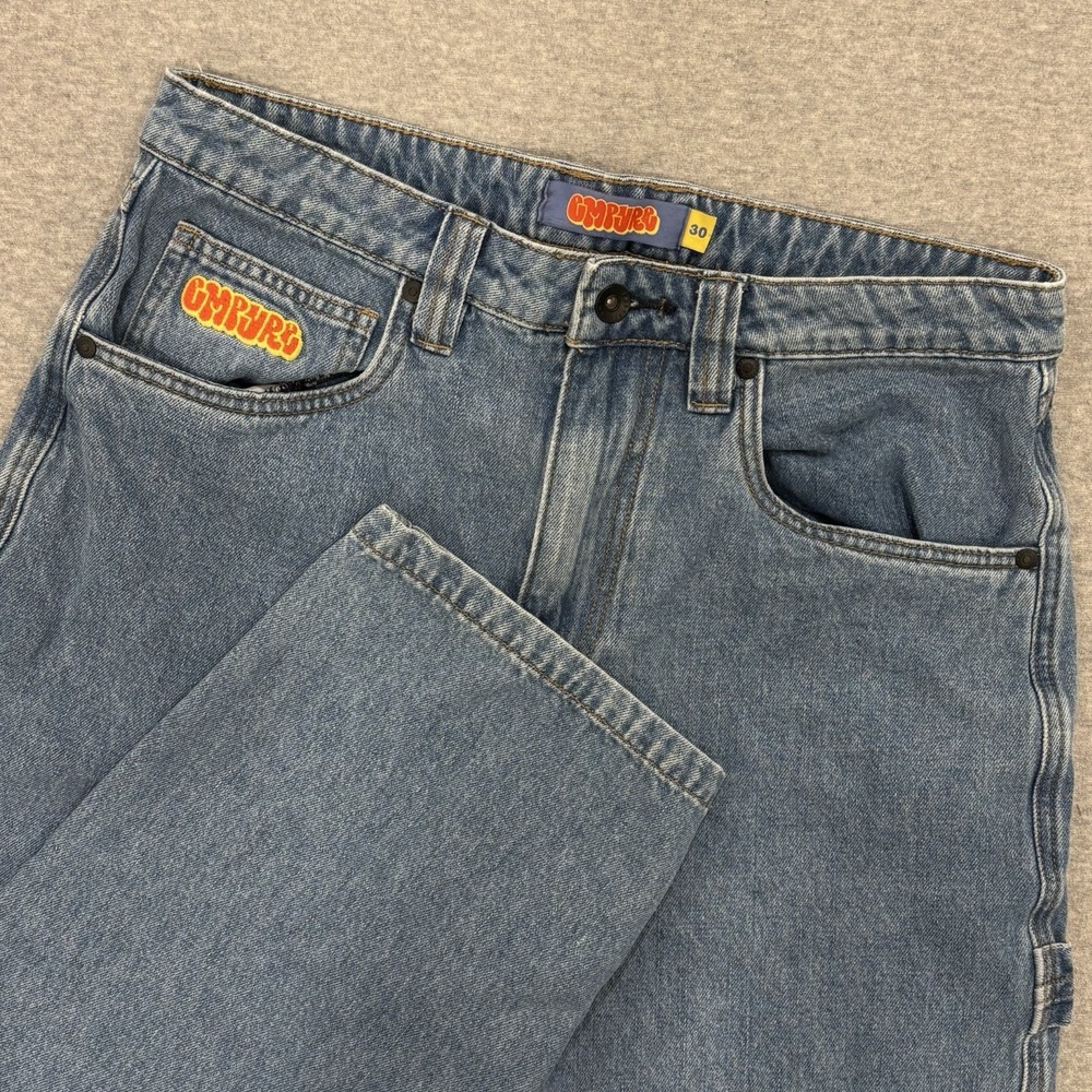 Empyre Double Knee Carpenter Jeans Men's 30 (Fits 31x27) Blue Medium Wash Denim